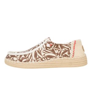 Wendy Espadrille Retro Palm - Downtown Brown/Egret