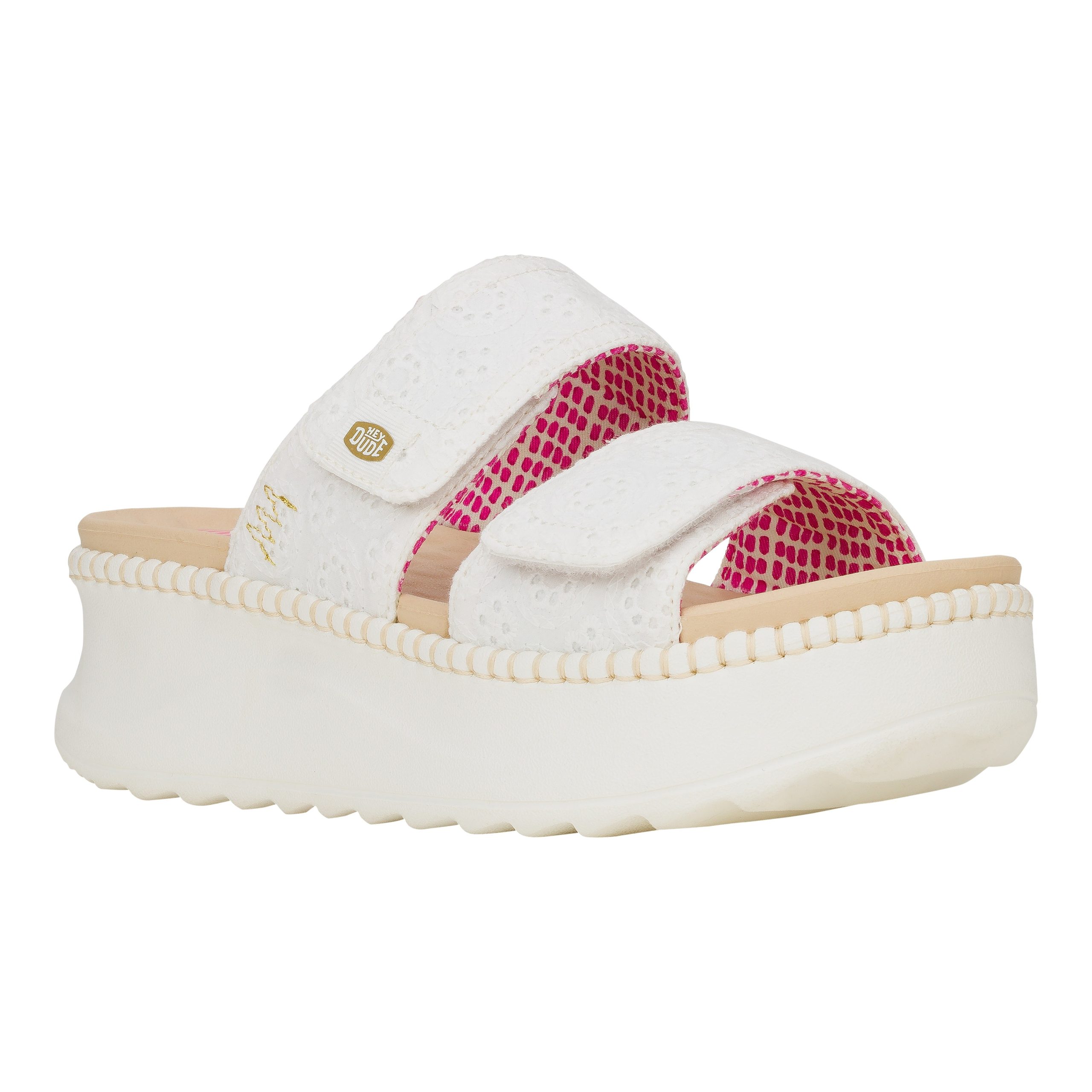 Delray Slide Eyelet - White - Image 7