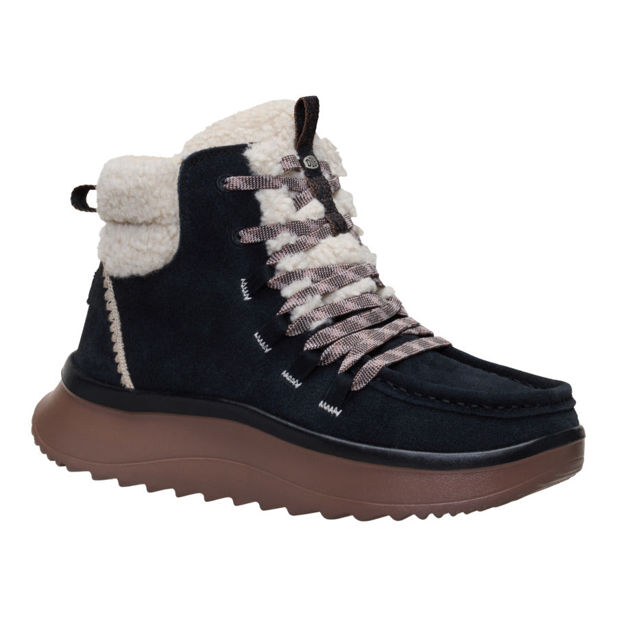 Wendy Peak Apres Suede Cozy Stitch - Black/Tan - Image 7